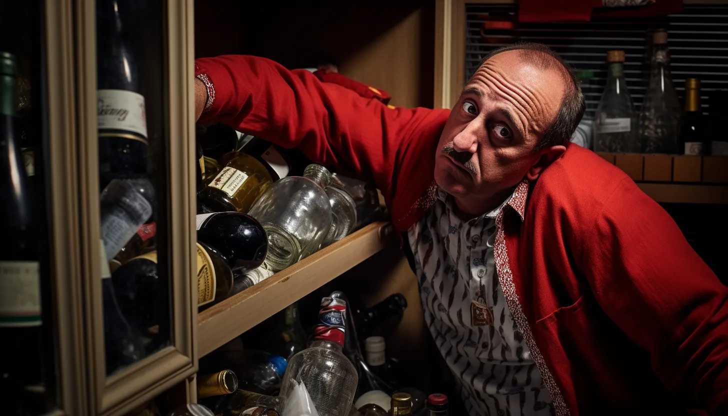 Yuri Brand, the convicted burglar, caught on camera as he nonchalantly empties the sumptuous liquor cabinet, taken with a state-of-the-art DSLR camera.