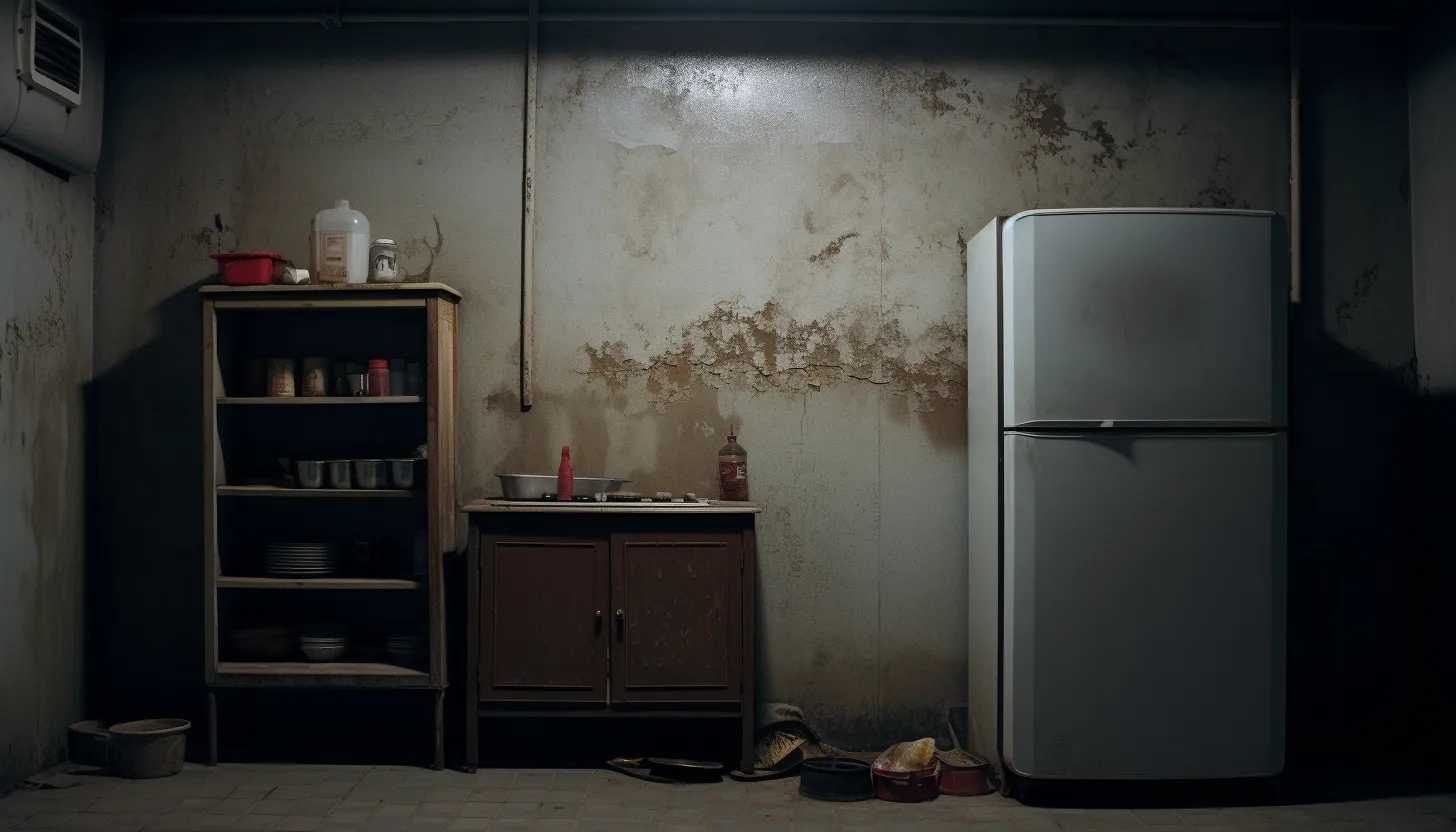 An empty refrigerator serves as a stark reminder of the audacity of the two-day invader, taken with a professional-grade mirrorless camera.