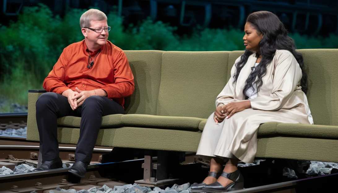 A photo of Apple CEO Tim Cook and Hollywood actress Octavia Spencer during the sketch promoting Apple's climate change efforts. (Taken with Canon EOS 5D Mark IV)