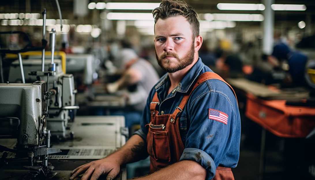 An American worker in a manufacturing facility, representing those who would benefit from the proposed wage increase.