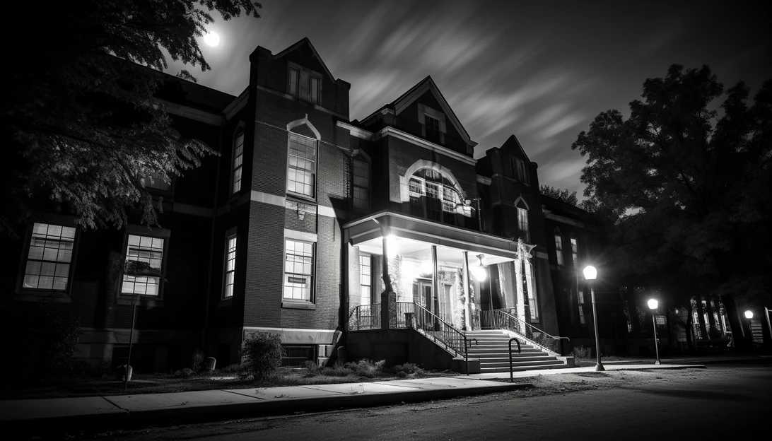 A photo of the American Legion's national headquarters located in Indianapolis, Indiana, captured with a Canon EOS 5D Mark IV camera.