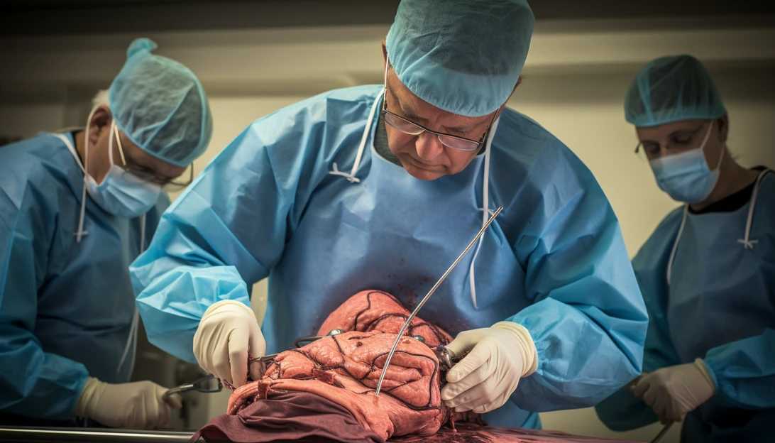 A surgeon from University of Maryland Medicine performing a pig heart transplant, capturing the groundbreaking moment of medical intervention. [Taken with Nikon D850]