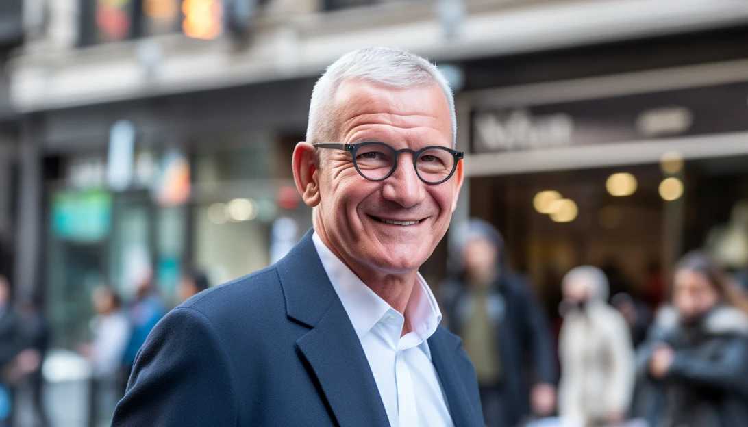 An image of Tim Cook, CEO of Apple, posing outside the Fifth Avenue AppleStore in New York City on the day of the iPhone 15 launch. (Taken with a Nikon D850)