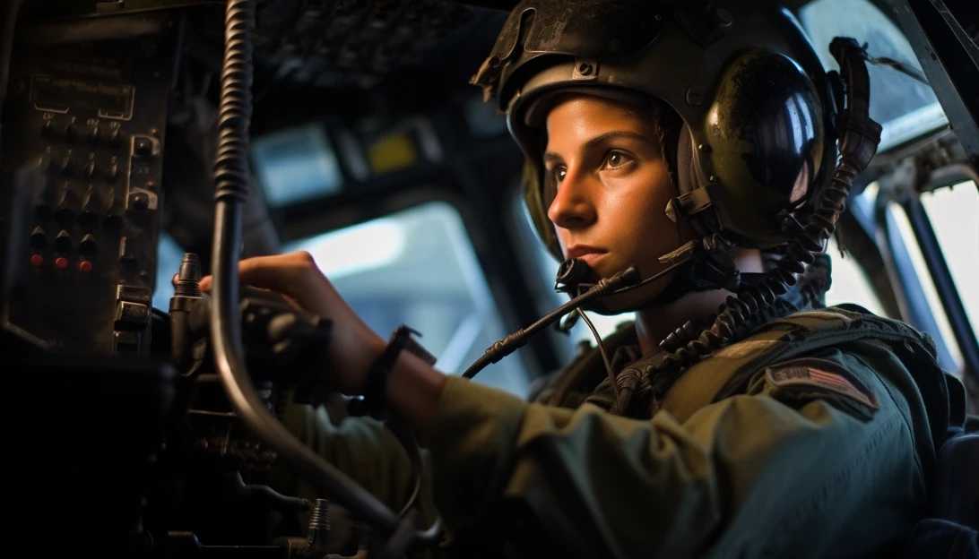 An IDF operator wearing a specially designed helmet, demonstrating the 360-degree awareness capability of the Barak tank.