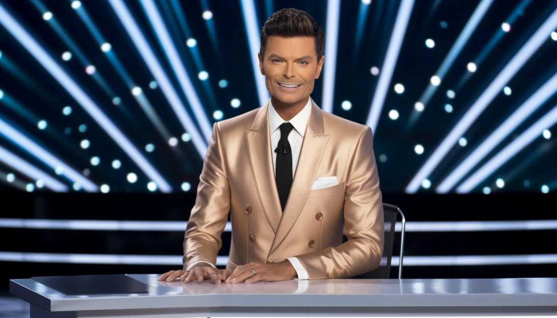 A photo of Ryan Seacrest in the studio, preparing to take over as the new host of 'Wheel of Fortune'. (Taken with Canon EOS 5D Mark IV)