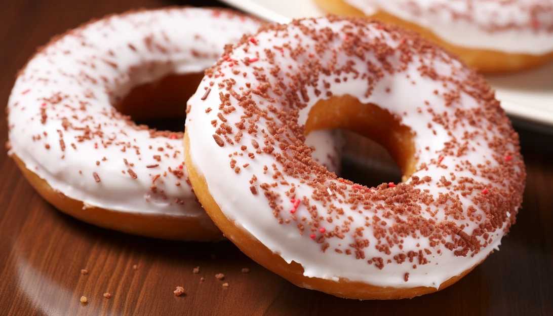 A close-up photo of a Krispy Kreme glazed doughnut, taken with a Nikon D850.