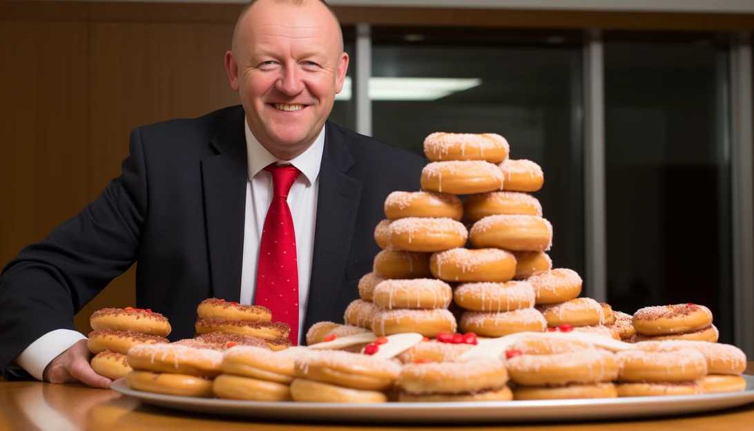 An image of Michael Tattersfield, the outgoing CEO of Krispy Kreme, showcasing his leadership abilities, taken with a Canon EOS R5.