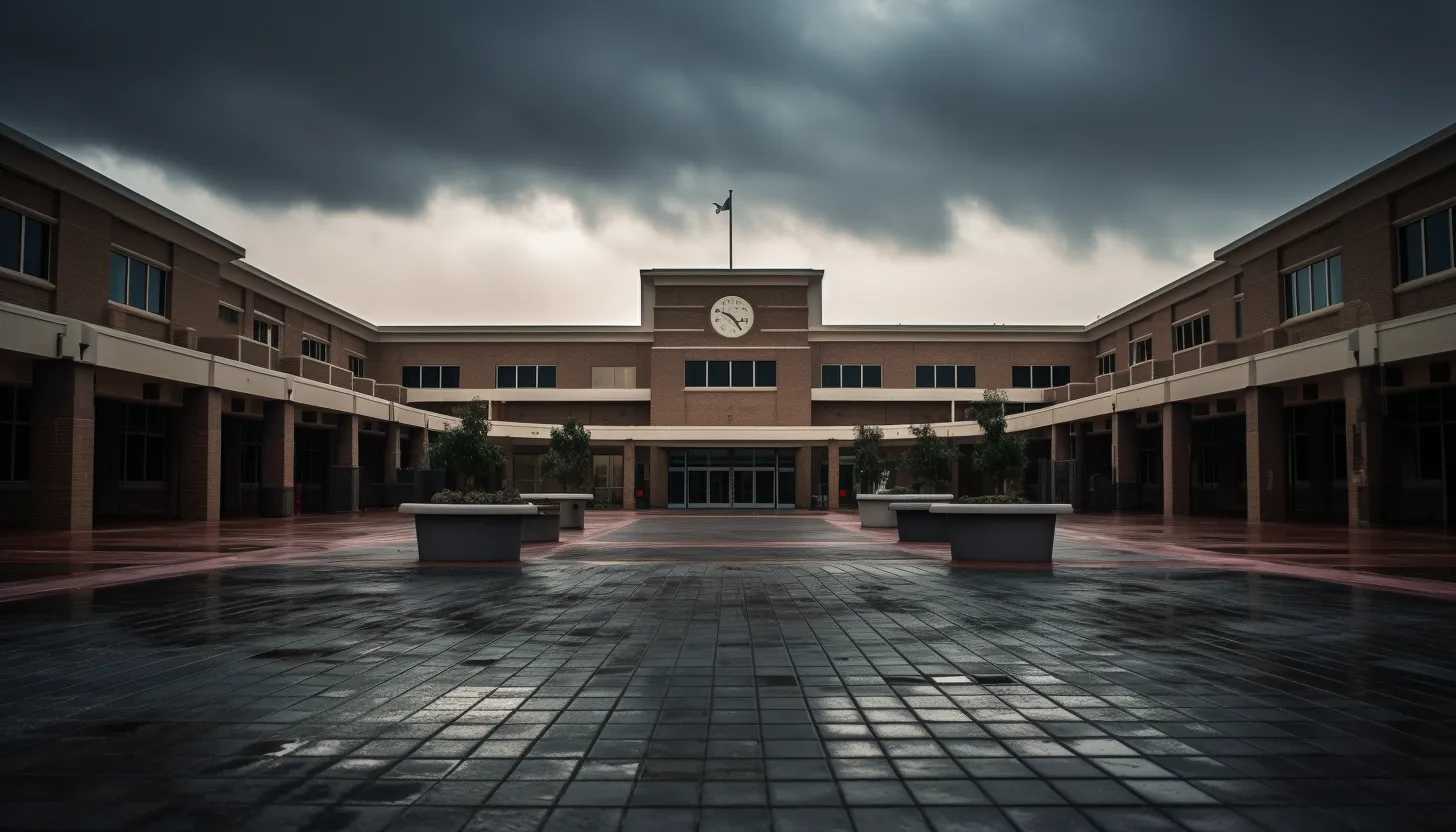 An image of the exterior of Hedrick Medical Center, under an overcast sky, setting a sombre tone for the story to unfold. Taken with Canon EOS 5D Mark IV.