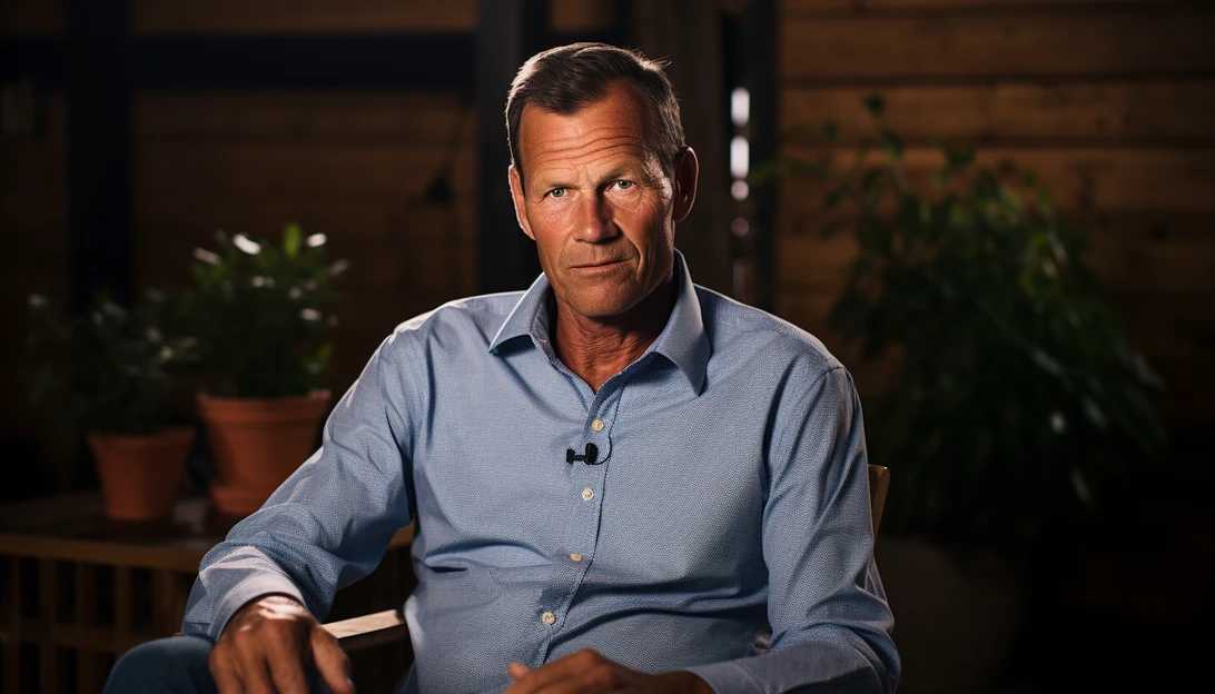 A photo of Charles Bergh, CEO of Levi Strauss & Co, during an interview with CNBC, taken with a Canon EOS 5D Mark IV.