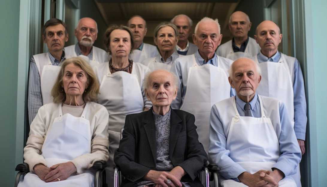 A group photo of the patients who were falsely diagnosed with Alzheimer's by the couple
