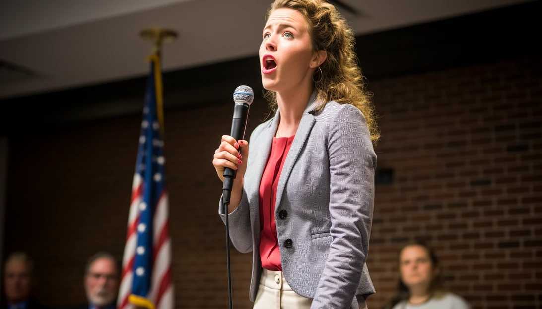 A photo of Lydia Taylor, a young pro-life activist, passionately speaking at a Students for Life of America event in North Carolina. (Taken with a Nikon D850)
