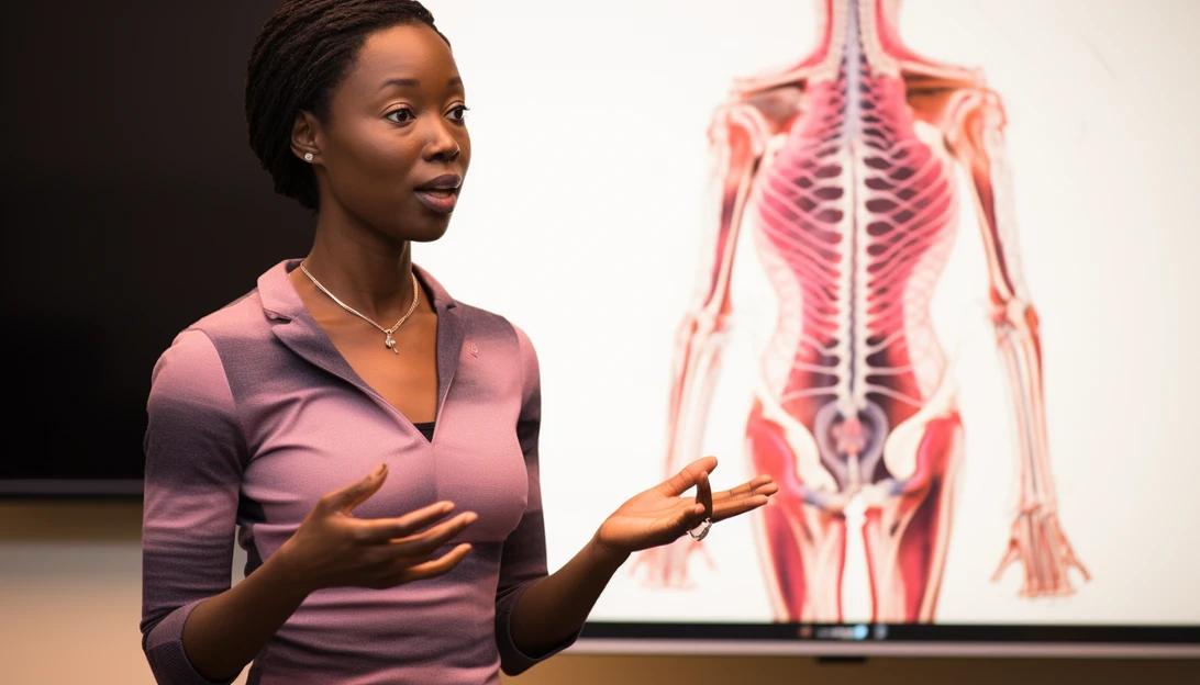 A photo of Dr. Megan Kalambo, breast radiologist, providing insights about breast cancer - taken with a Nikon D850