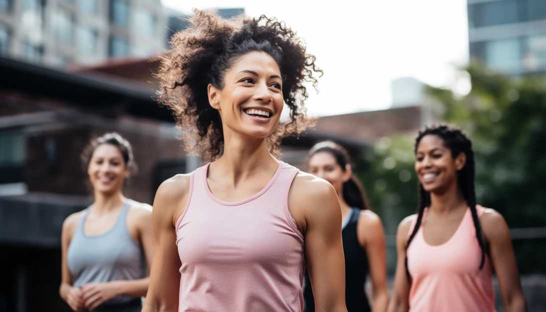 A group of diverse women engaging in physical activity, emphasizing the impact of lifestyle factors on breast cancer risk - taken with a Sony A7 III