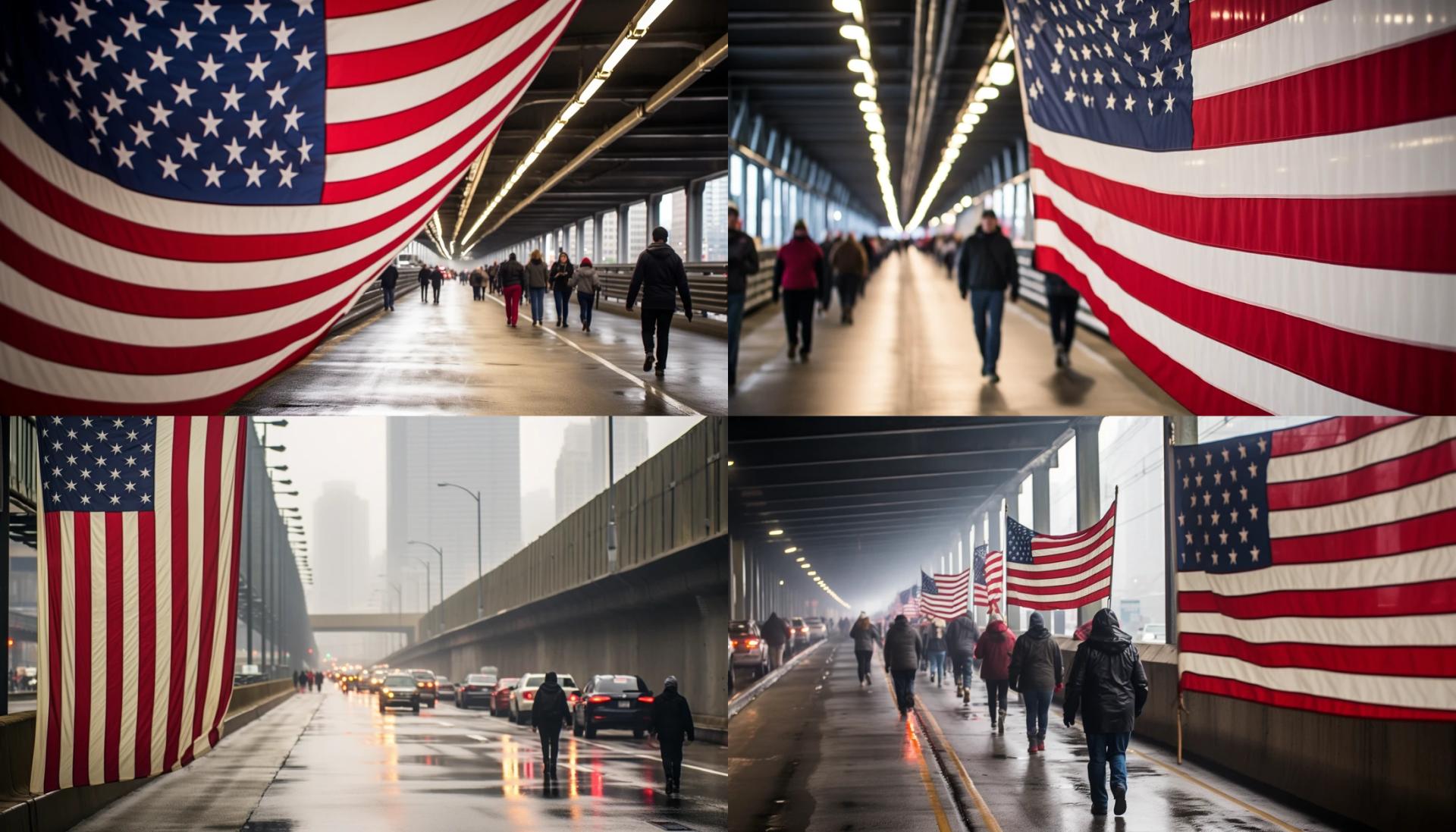 Participants crossing the Brooklyn-Battery Tunnel during the Tunnel to Towers 5K Run & Walk in NYC, captured with a Canon EOS 5D Mark IV.