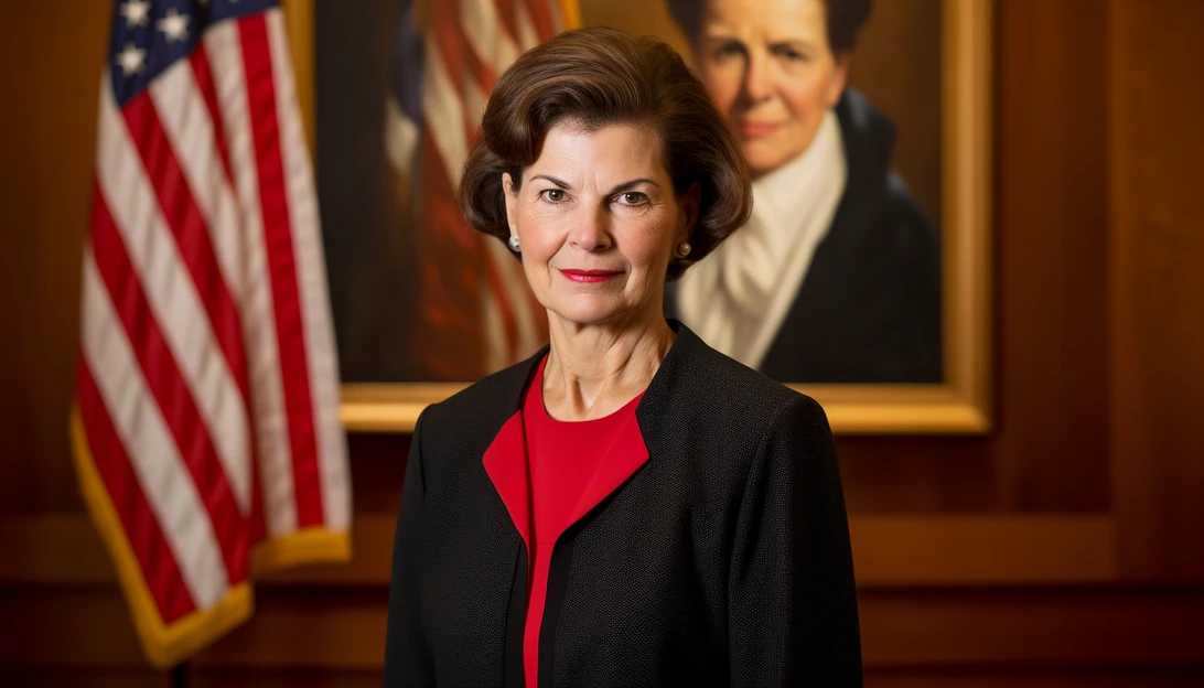 An image of Feinstein's official portrait in the Senate, taken with a Sony Alpha A7 III