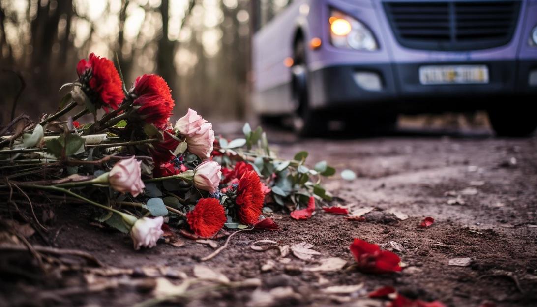 A somber moment captured at the site of the bus wreckage near Liverpool. The community mourns the loss of life. (Taken with Canon EOS 5D Mark IV)