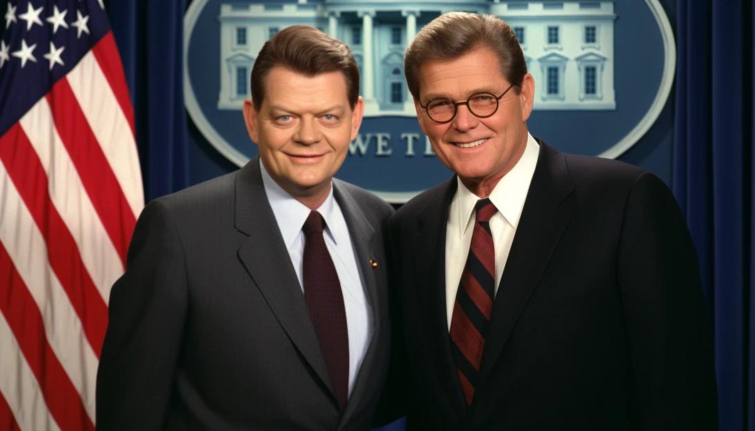 Renowned author Tom Clancy pictured with President Ronald Reagan, taken with a Nikon D850.