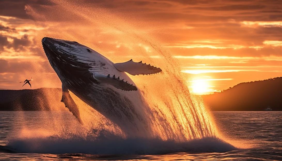 A stunning photo captures the majestic breaching whale off the coast of Australia, as it towers over a small fishing boat. (Taken with Nikon D850)