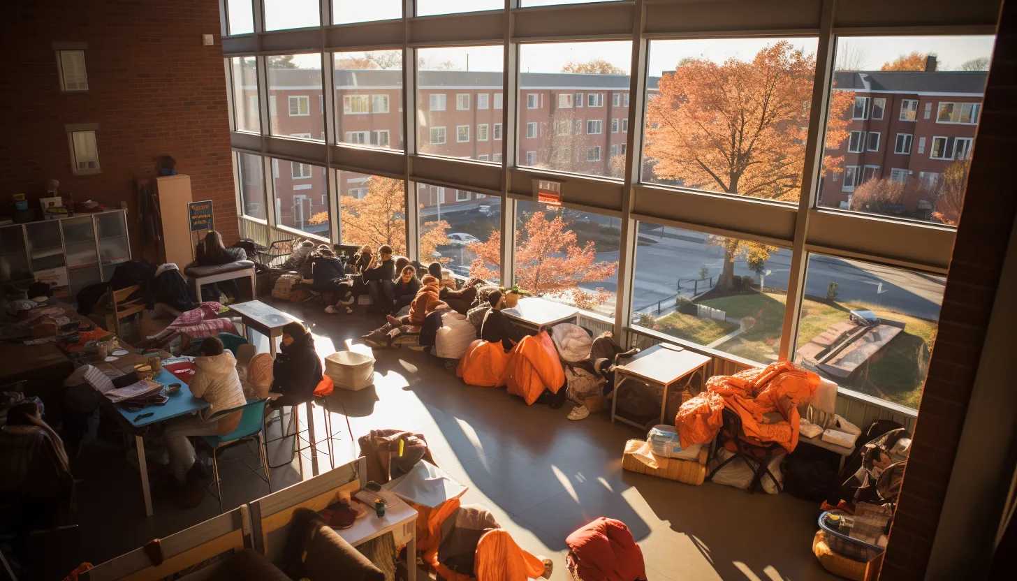 A high angle shot of Buffalo State University's dormitory where the migrants were housed, depicting the aspect of the story where the university plays a significant role. Taken with Canon EOS 5D Mark IV.