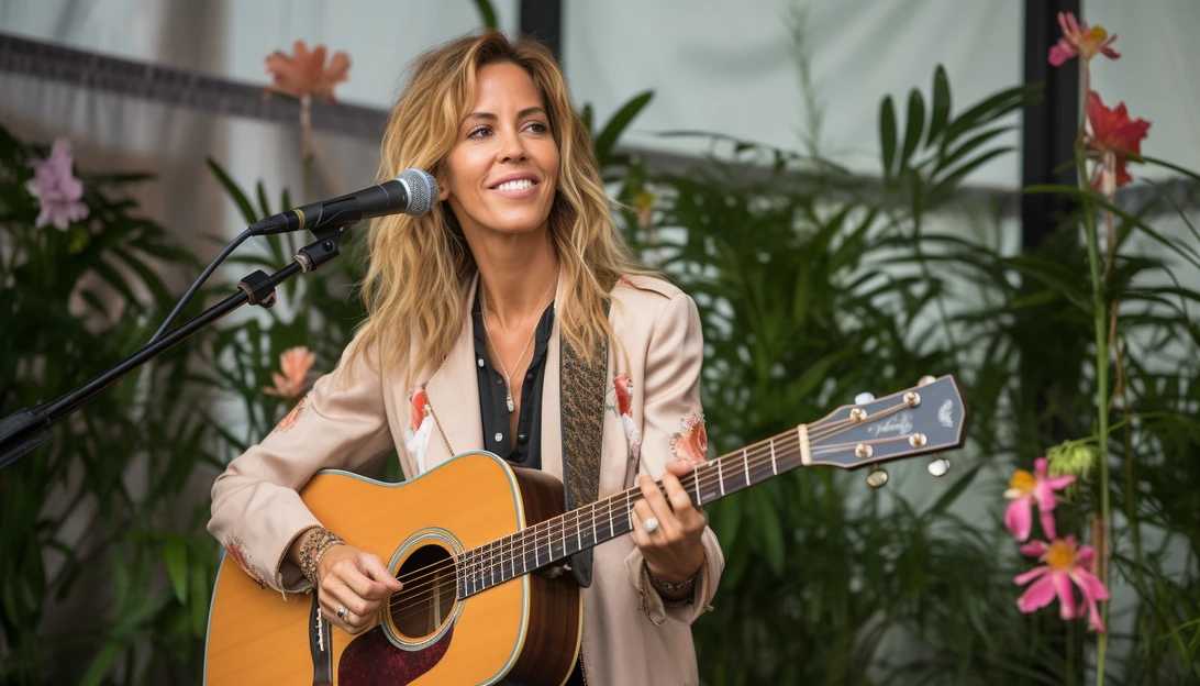 Sheryl Crow speaking about the importance of breast cancer screenings, taken with Nikon D850