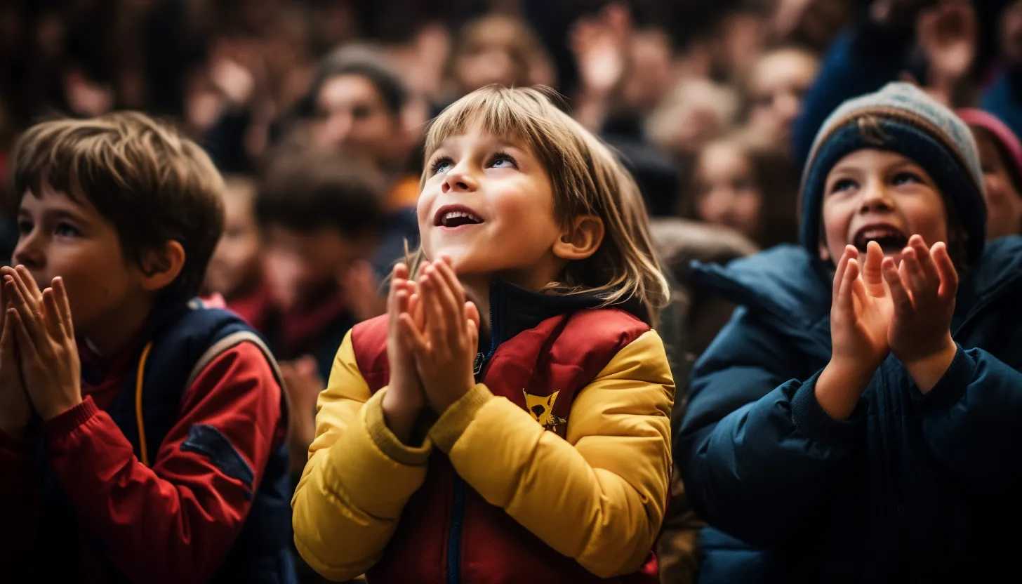 An inspiring photograph of a crowd cheering at a sports event, focusing on one figure, presumably a mother, clapping and cheering with tears in her eyes. It represents the metaphor of 'leaving it all on the field' - the commitment, love, and unwavering support parents provide their children. This image was taken with a Sony A7 III.