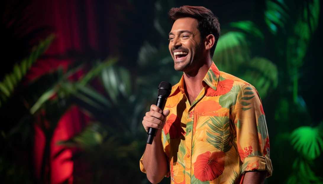 A snapshot of Jeff Dye during a TV show, showcasing his charismatic personality and captivating stage presence. (Taken with Sony Alpha A7 III)