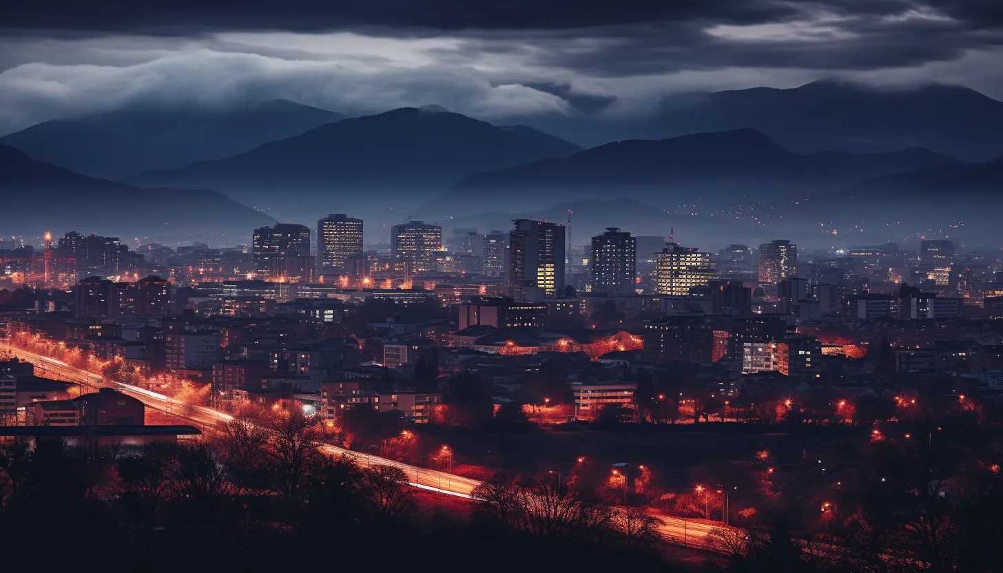 A somber image of the Sofia cityscape where the heinous crime occurred taken with a Canon EOS R5.