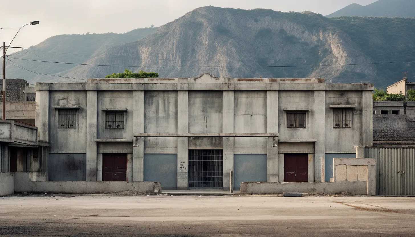 A chilling shot of a deserted police station in Port-au-Prince, testament to the rise of criminal activities and the diminishing law enforcement presence - Taken with Canon EOS 5D Mark IV