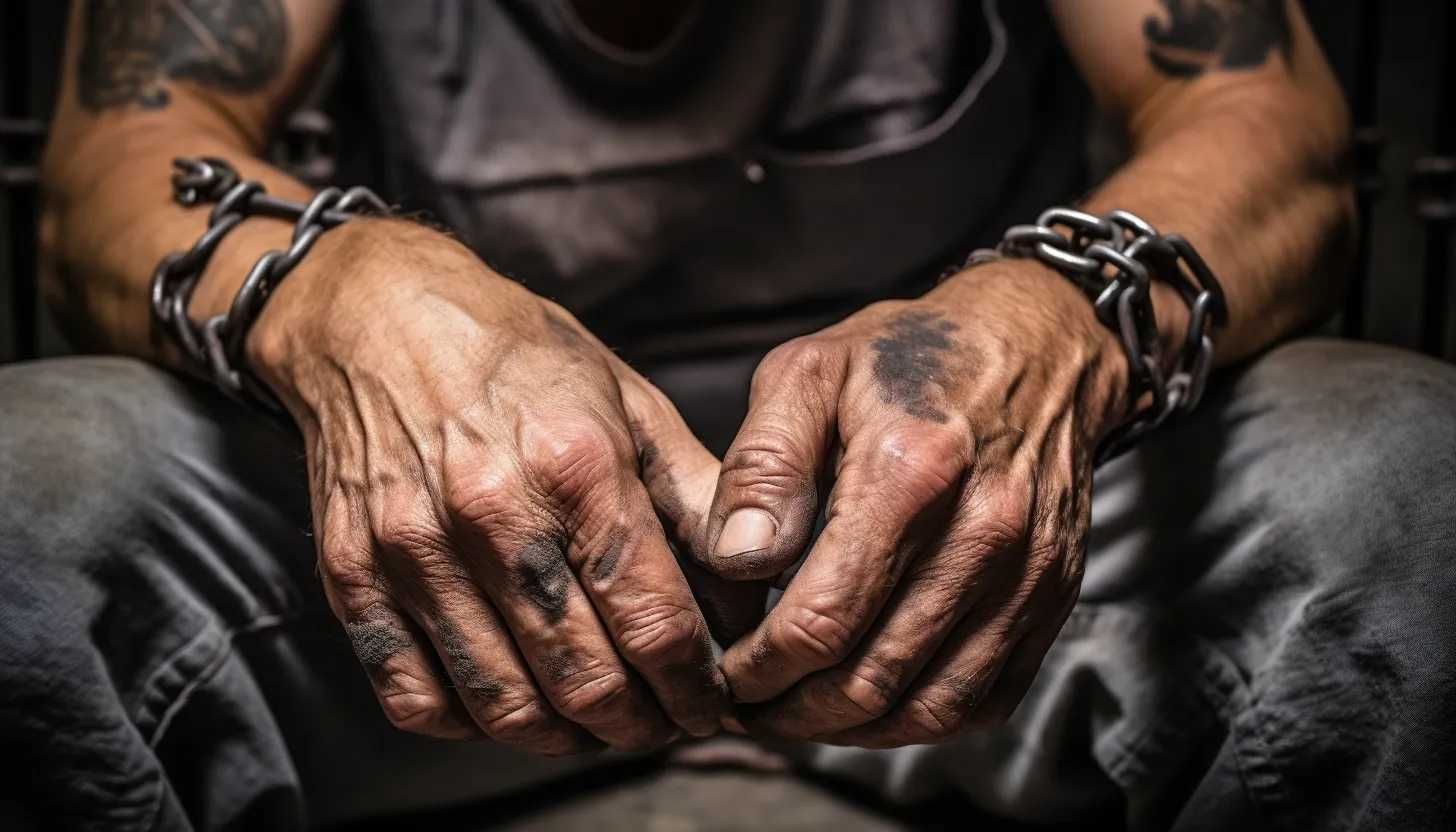 A close-up of handcuffed hands behind the bars of Chester County Prison, symbolizing the parents' fate. Captured with Sony Alpha a7 III.