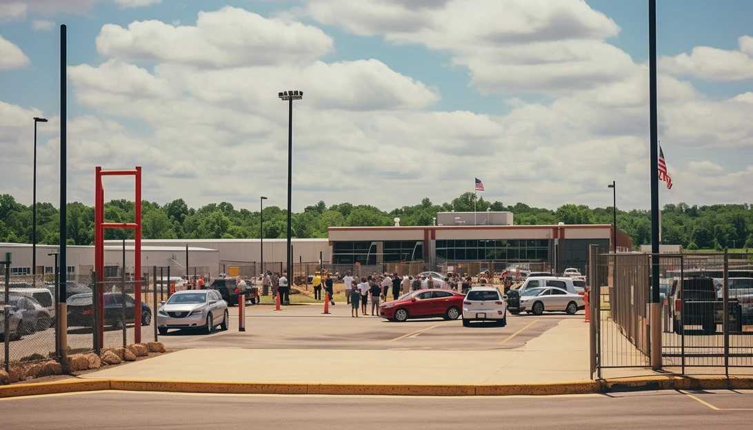 Security checkpoint at the Texas border, ensuring the safety of travelers and preventing illegal crossings, taken with Canon EOS R camera.