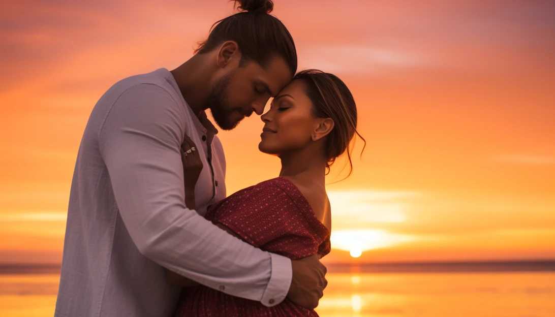 Jana Kramer and Allan Russell enjoying a romantic beach sunset during their babymoon in Florida. (taken with Canon EOS R)