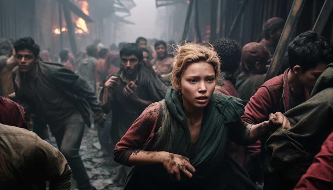 Survivors fleeing in desperation, seeking safety amidst the chaos and violence. (Taken with a Sony A7III)