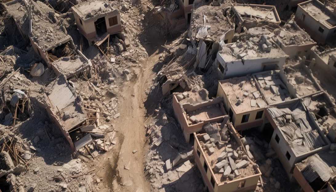 Aerial view of the devastated villages in Herat province after the destructive earthquakes. (Taken with a DJI Phantom 4 Pro)