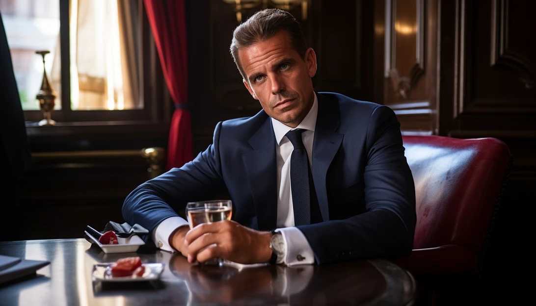 An image of Hunter Biden attending a business meeting in Ukraine, captured with a Canon EOS R5.