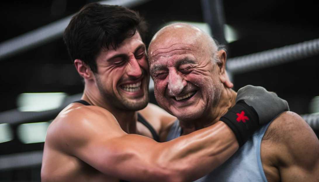 Sylvester Stallone and Burt Young in a candid moment on the set of 'Rocky IV', taken with a Nikon D850