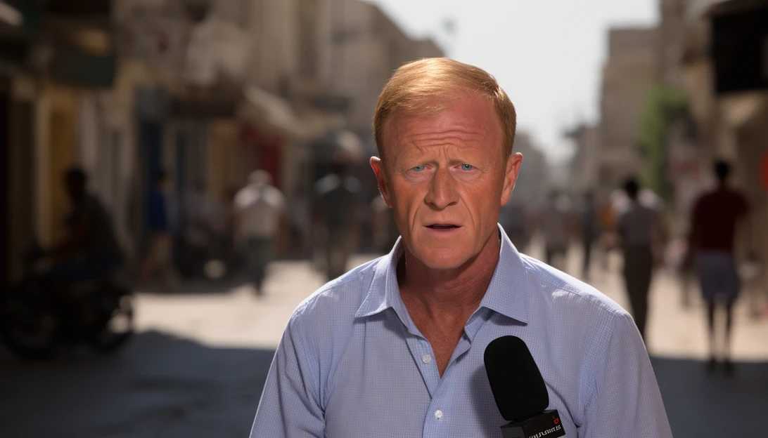 Ex-NBC Correspondent Martin Fletcher during a news report in Israel (taken with Canon EOS 5D Mark IV)
