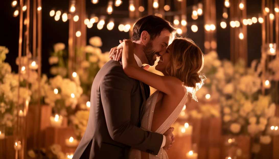 Ben Affleck and Jennifer Lopez embracing passionately during their surprise Las Vegas wedding, taken with a Sony A7 III