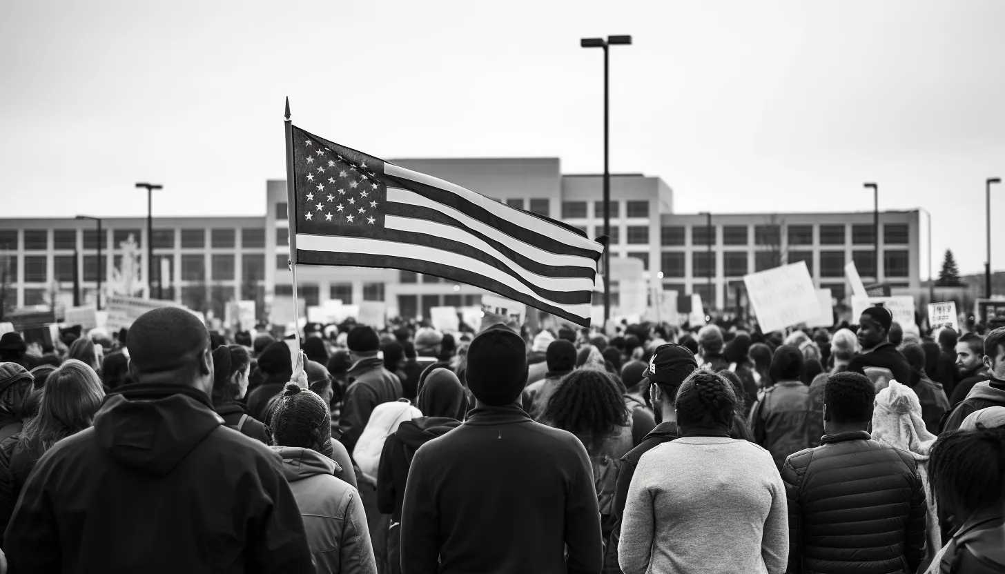 A snapshot of a crowd of protestors outside the Pentagon with placards voicing their outrage against the potential plea deal. The somber mood of the gathering is palpable in this black & white photo. Taken with Fujifilm X-T4.