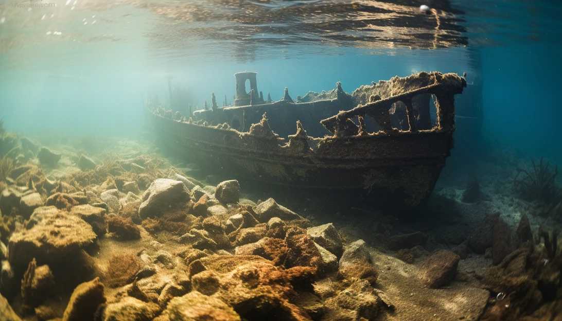 A close-up image of the well-preserved steamship wreck, the Africa, found in Lake Huron, taken with a Sony A7R III.